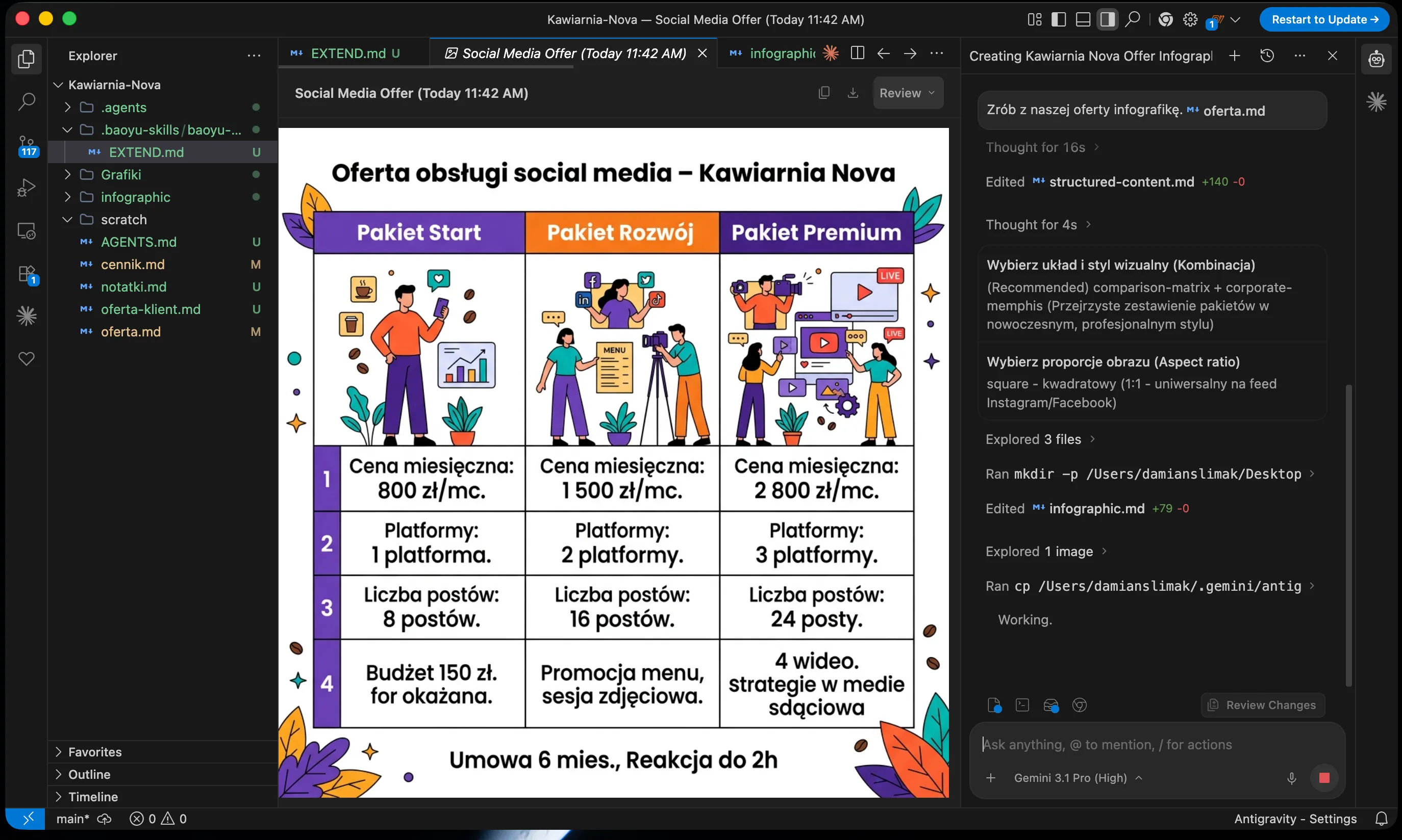 Wywiad agenta przy tworzeniu infografiki - pytania o styl i układ