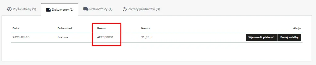 Wyświetl Fakturę