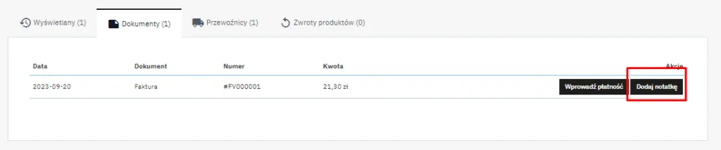 Dodaj Notatkę