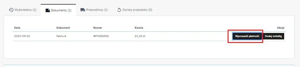 Dodaj Płatność