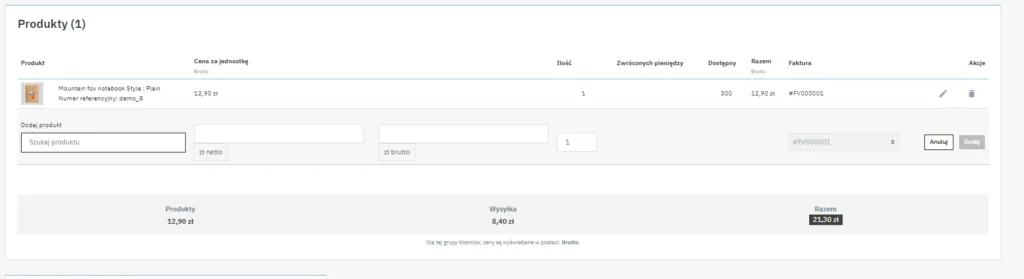 Lista Produktów