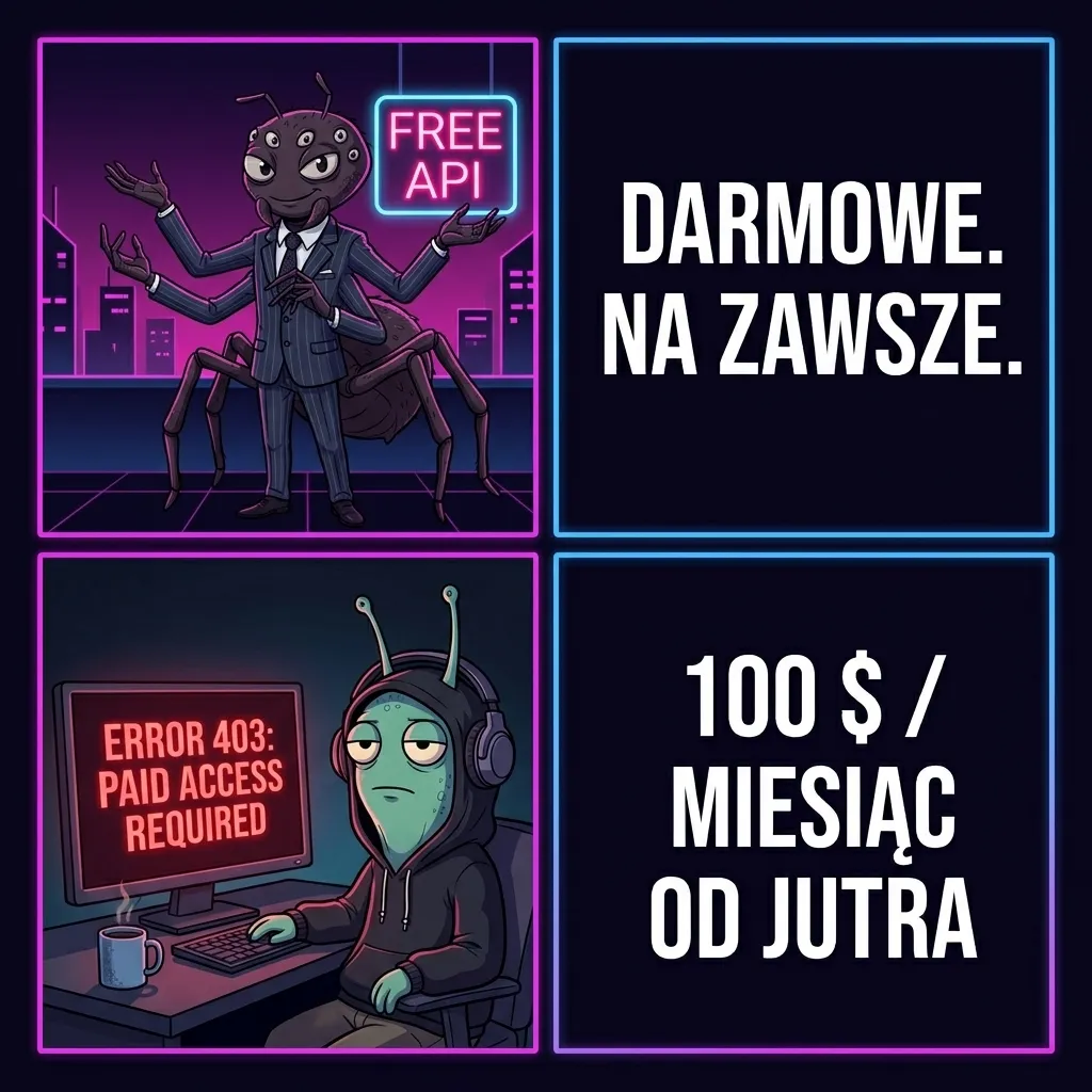 Mem: darmowe API dziś, sto dolarów miesięcznie jutro