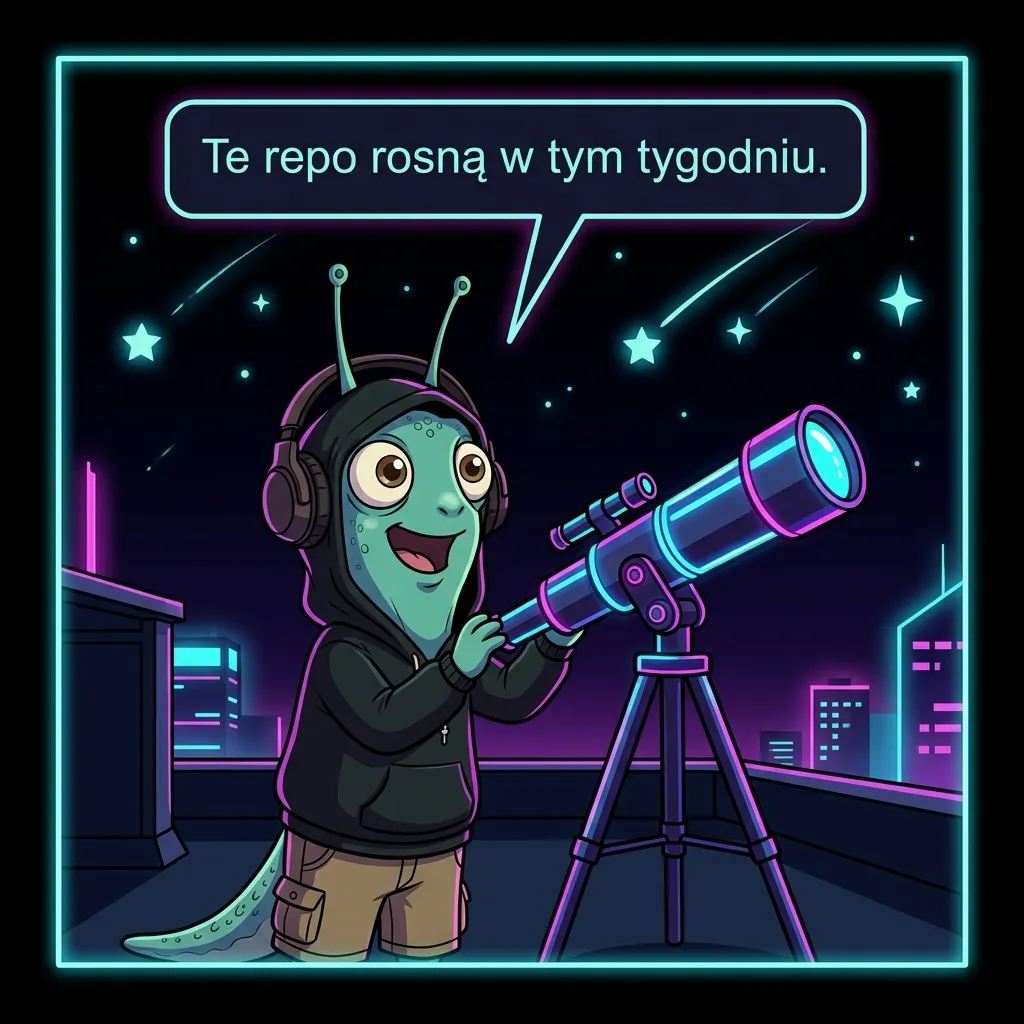 Monitoring trendów GitHub - Wolniś: „Te repo rosną w tym tygodniu”